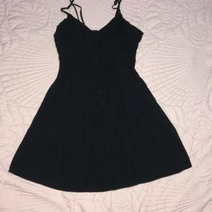 Black button down dress